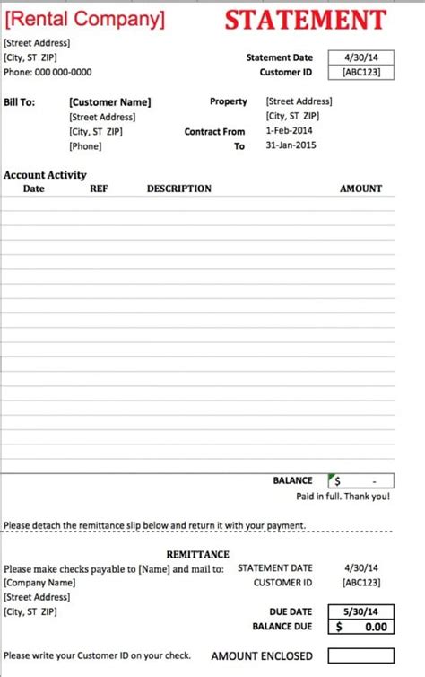 Free Monthly Rent  to Landlord  Receipt Template | Excel ...
