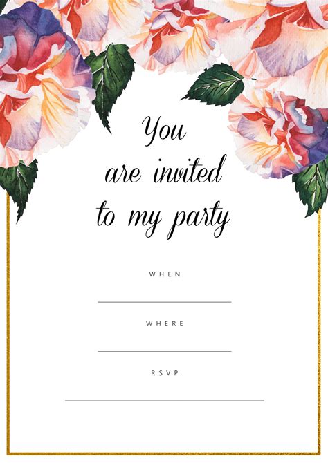 Free Party Invitations   All free Invitations