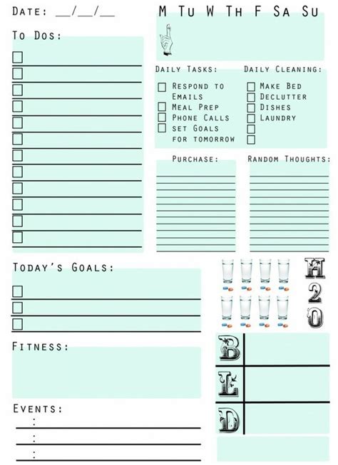 Free Printable daily planner! I now present you with my ...