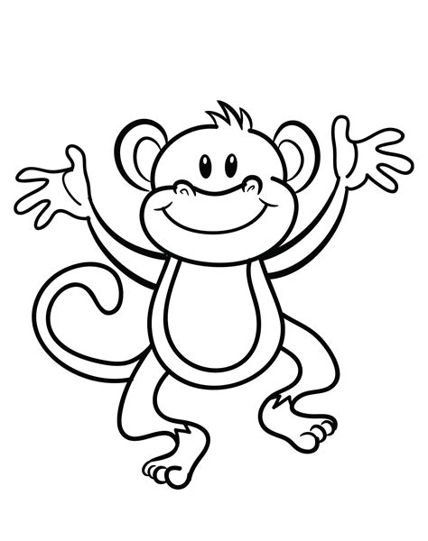 Free printable monkey coloring page | cj 1st birthday ...