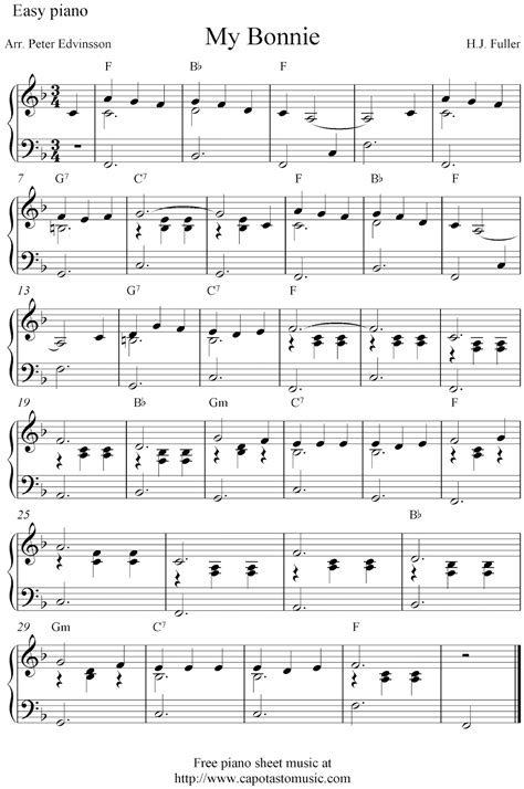Free Printable Sheet Music: Free piano sheet music solo ...