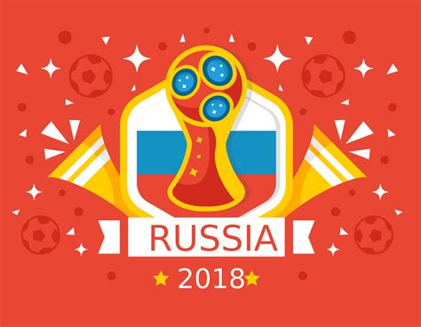 Free Red Background Russia World Cup 2018 Vector ...