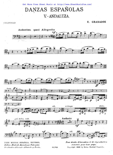 Free sheet music for 12 Danzas Españolas  Granados ...
