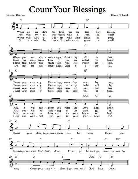 Free Sheet Music for Count Your Blessings. Enjoy! | Free ...