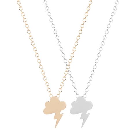 Free Shipping Cute Storm Little Cloud Lightning Necklace ...