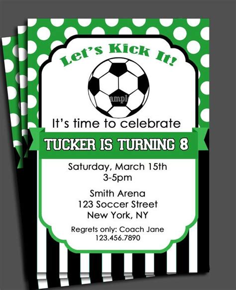 Free Soccer Themed Birthday Party Invitations | soccer ...