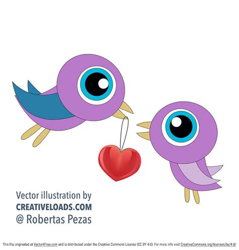 Free Two Love Bird Vectors