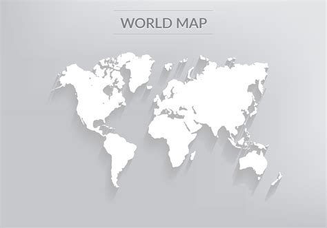 Free Vector World Map With Shadows   Download Free Vector ...