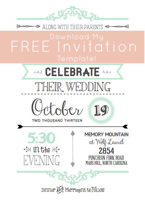 Free Wedding Invitation Templates | cyberuse