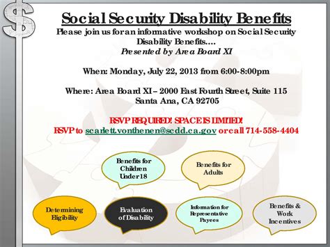 FREE WORKSHOP | Social Security Disability Benefits – July ...