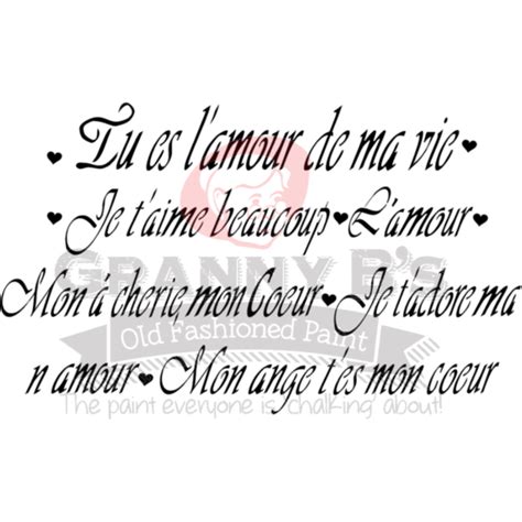 French Love Poem Statements Stencil – Granny B s Old ...