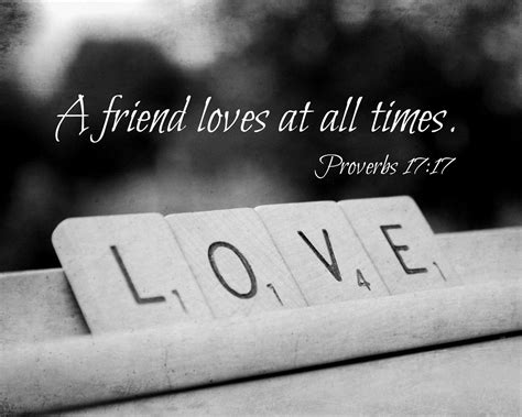 Friendship Quote Proverbs 17 Scripture Art Scrabble Love ...