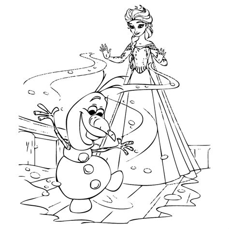 Frozen Elsa e Olaf Desenhos para Colorir