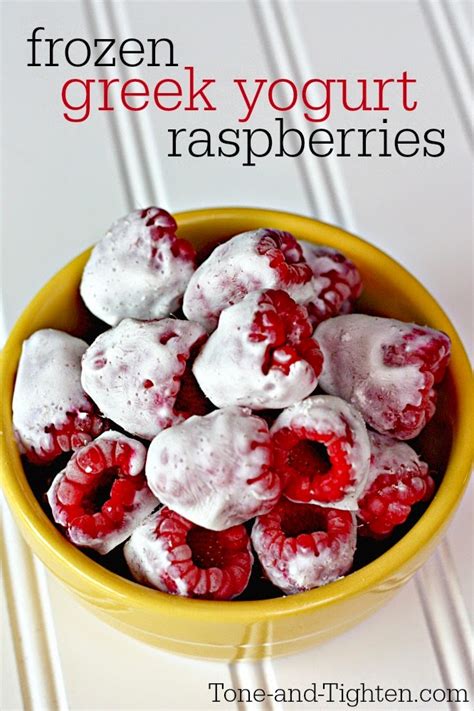 Frozen Greek Yogurt Covered Rapsberries Recipe | Tone and ...