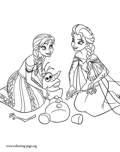 Frozen: Imágenes de Ana y Elsa para colorear, para ...