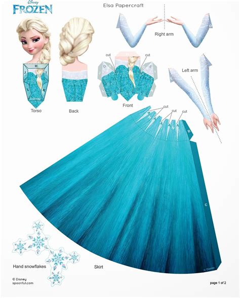 Frozen: Muñecas 3D de Papel para Imprimir Gratis. | Ideas ...