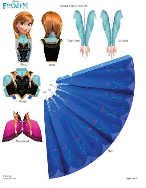Frozen: Muñecas 3D de Papel para Imprimir Gratis. | Ideas ...