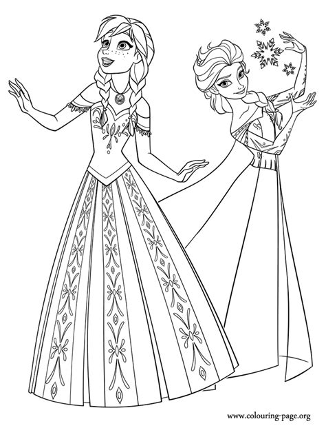 Frozen   Two Princesses of Arendelle coloring page