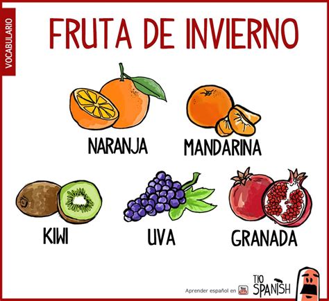 Frutas de invierno, aprender vocabulario español | Las ...