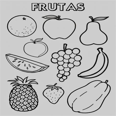 Frutas Para Colorear Dibujos De E Imprimir   Frutas Para ...