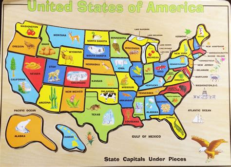 Fun Solving the United States Map Wood Puzzle | Melissa ...