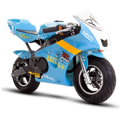 FunBikes MT4A 50cc 46cm Petrol Light Blue Mini Moto Racing ...