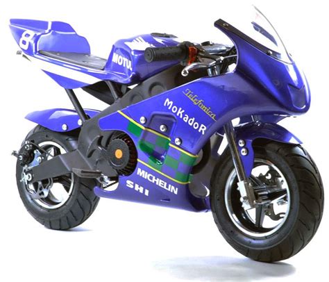 FunBikes MT4A 50cc 46cm Petrol Purple Mini Moto Racing Bike