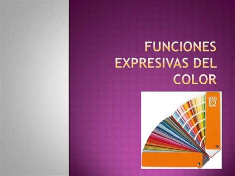 Funciones expresivas y tratamiento color