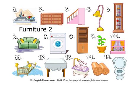 Furniture and Things in the House | English for Kids ...