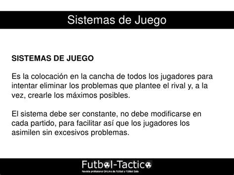 Futbol tactico Definiciones: sistemas de juego, tactica y ...