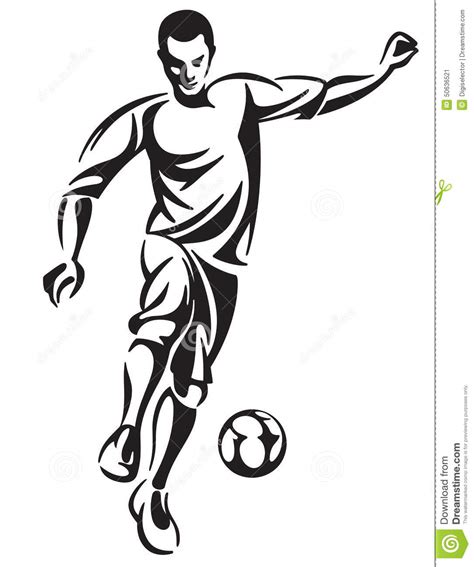Futbolista Del Fútbol Ilustración del Vector   Imagen ...