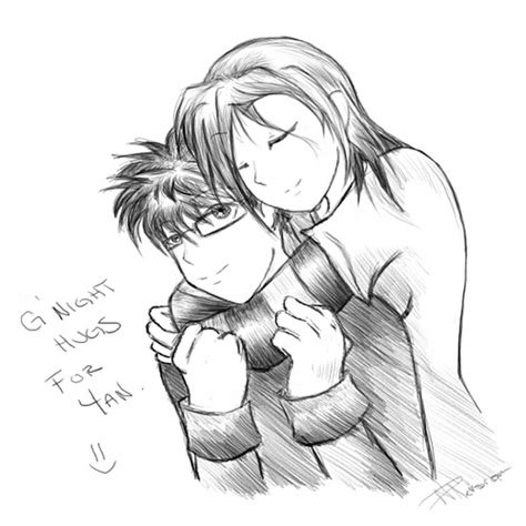 G night Hugs~ | A cute sketch made just for my buddy Yan ...