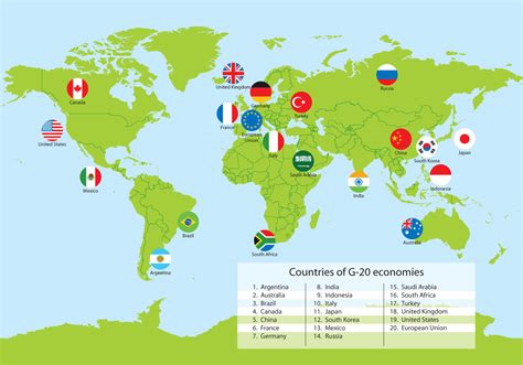 G20 Countries World Map Vector   Download Free Vector Art ...