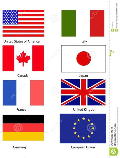 G8 Flags Royalty Free Stock Photography   Image: 131107