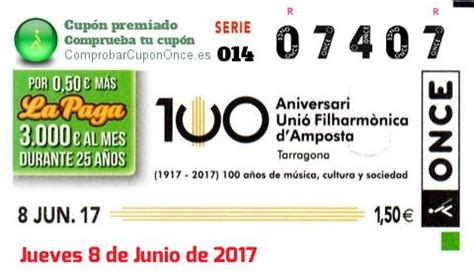 Galería de Cupones de la ONCE premiados Junio de 2017