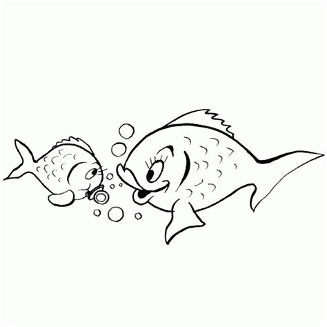 Galería de imágenes: Dibujos infantiles de peces para colorear