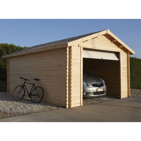 Garage bois Nova 1 voiture, 16.91 m² | Leroy Merlin