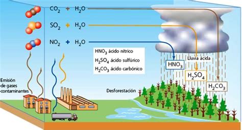 Gases que provocan la lluvia ácida   Lluvia ácida