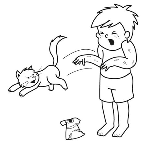 ¡Gato enfadado!: dibujo para colorear e imprimir