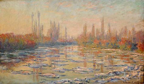 Gemälde Eis Flüsse Seine Claude Monet Impressionismus ...