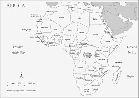 Geografia para todos: MAPA PARA COLORIR/ AFRICA