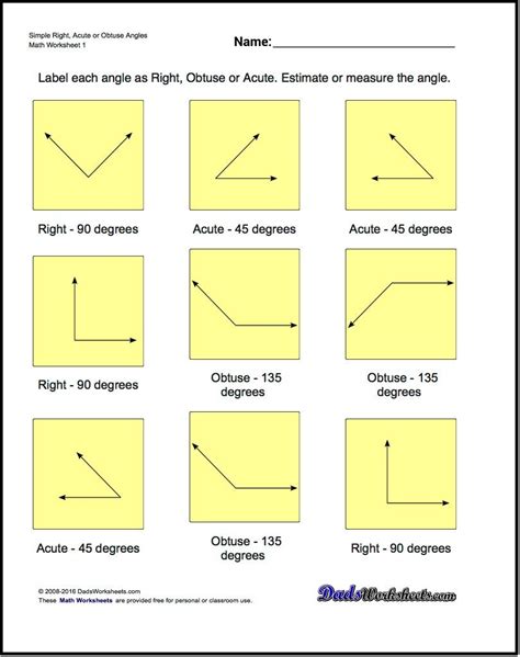 Geometry Worksheets The basic geometry worksheets in this ...