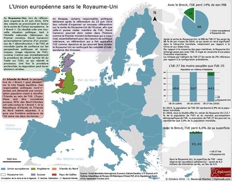 Géopolitique. La carte de l UE sans le Royaume Uni. Post ...