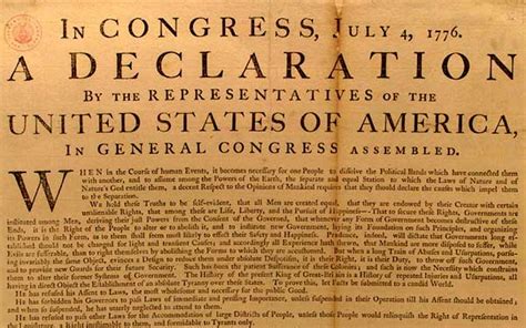 George Washington. Fotos: Declaración de Independencia