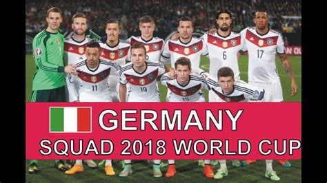 GERMANY SQUAD FOR 2018 WORLD CUP RUSSIA   YouTube
