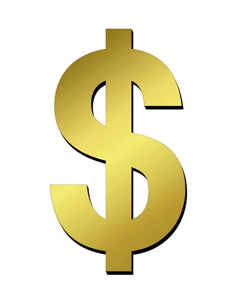 Get Free Stock Photos of Dimensional Gold Dollar Sign ...
