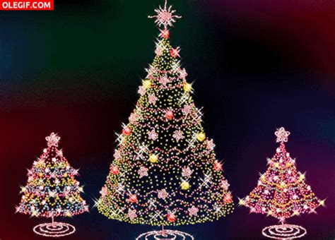GIF: Árboles de Navidad iluminados  Gif #2270