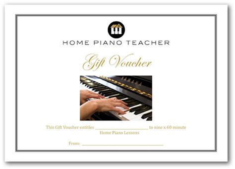 Gift Vouchers   Home Piano Teacher