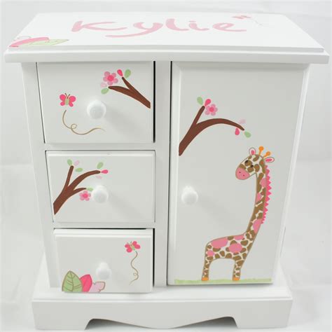 Giraffe Girl Theme Personalized musical jewelry box for ...