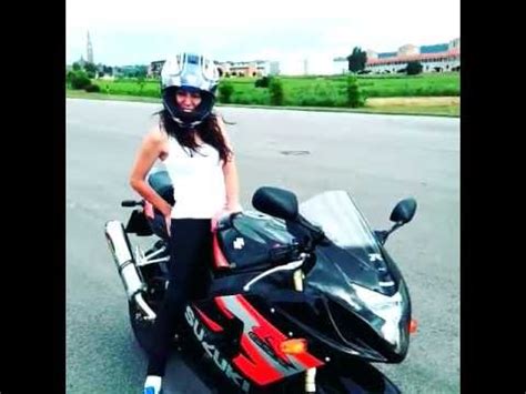 Girl riding a motorcycle  gsxr600, Gijon   YouTube